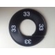 Maatring 9cm zwart/wit 33 